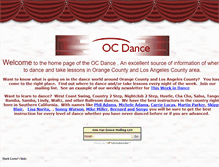 Tablet Screenshot of ocdance.com